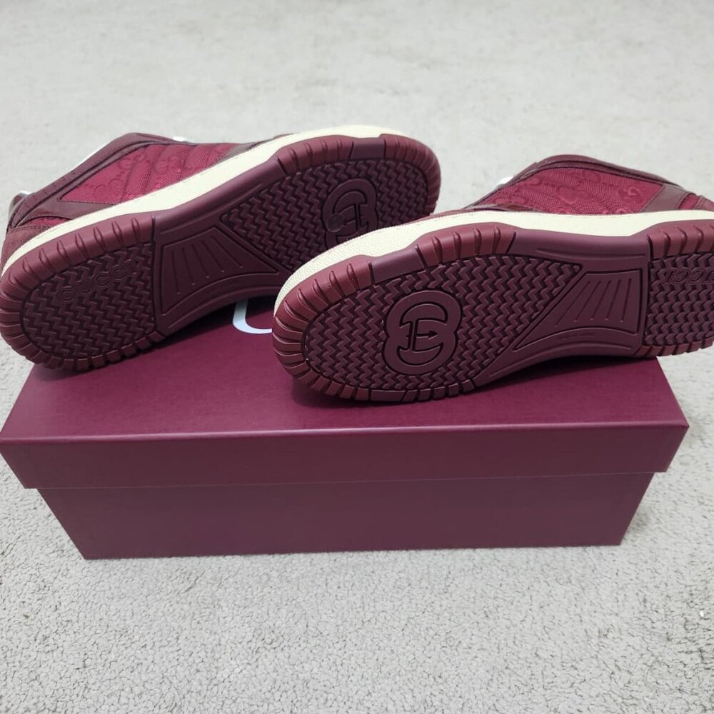 Gucci Re-Web sneaker in Rosso Ancora red GG canvas size 38 women - Picture 11 of 13